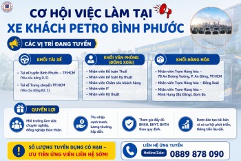 Cơ hội việc làm tốt tại Xe khách Petro Bình Phước
