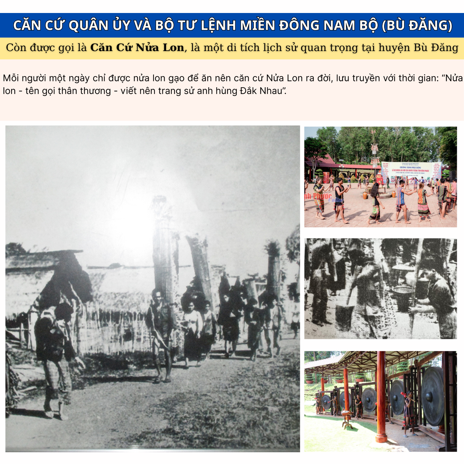 là một trong những địa điểm lịch sử quan trọng tại huyện Bù Đăng, tỉnh Bình Phước