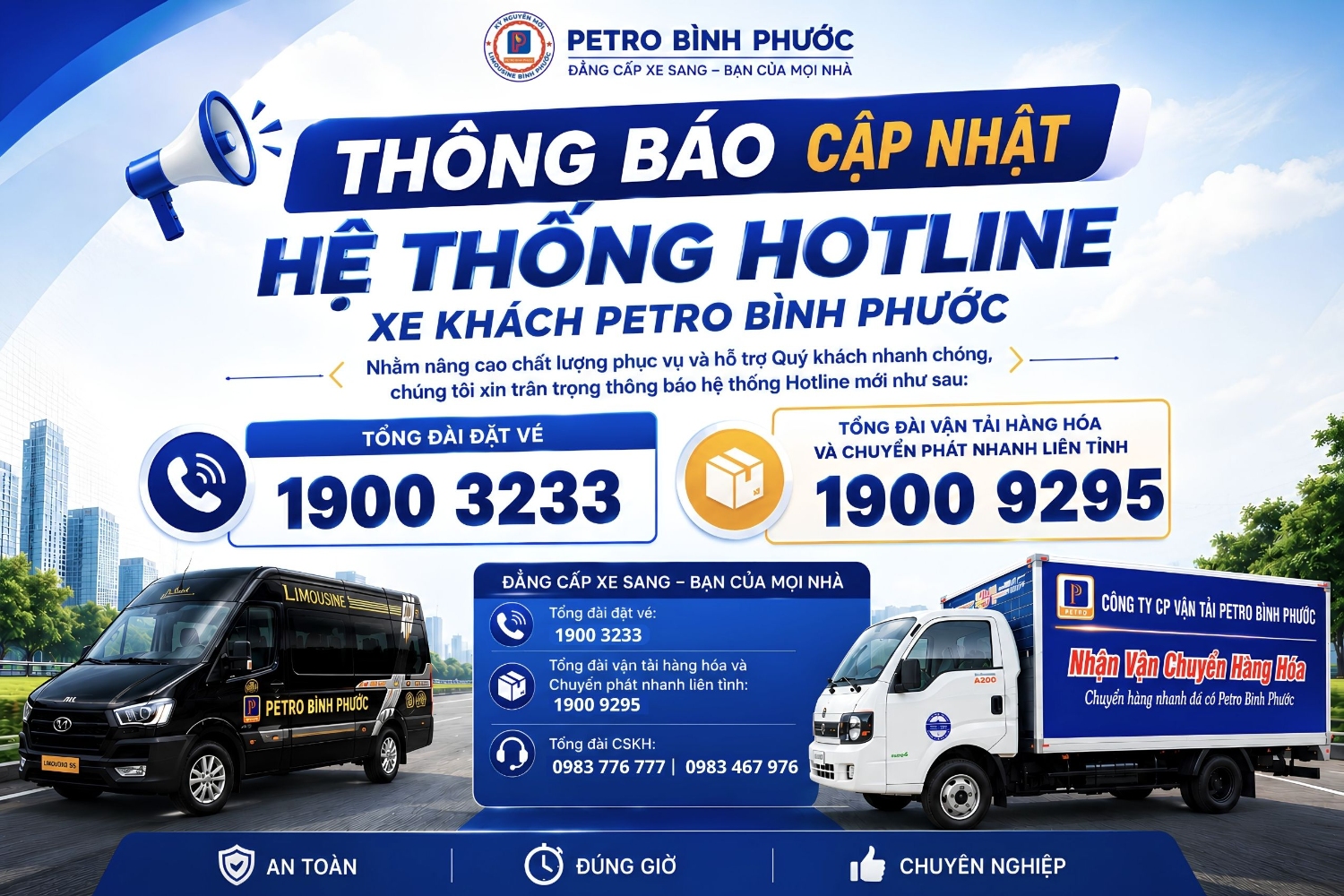 thông báo hotline
